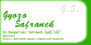 gyozo safranek business card